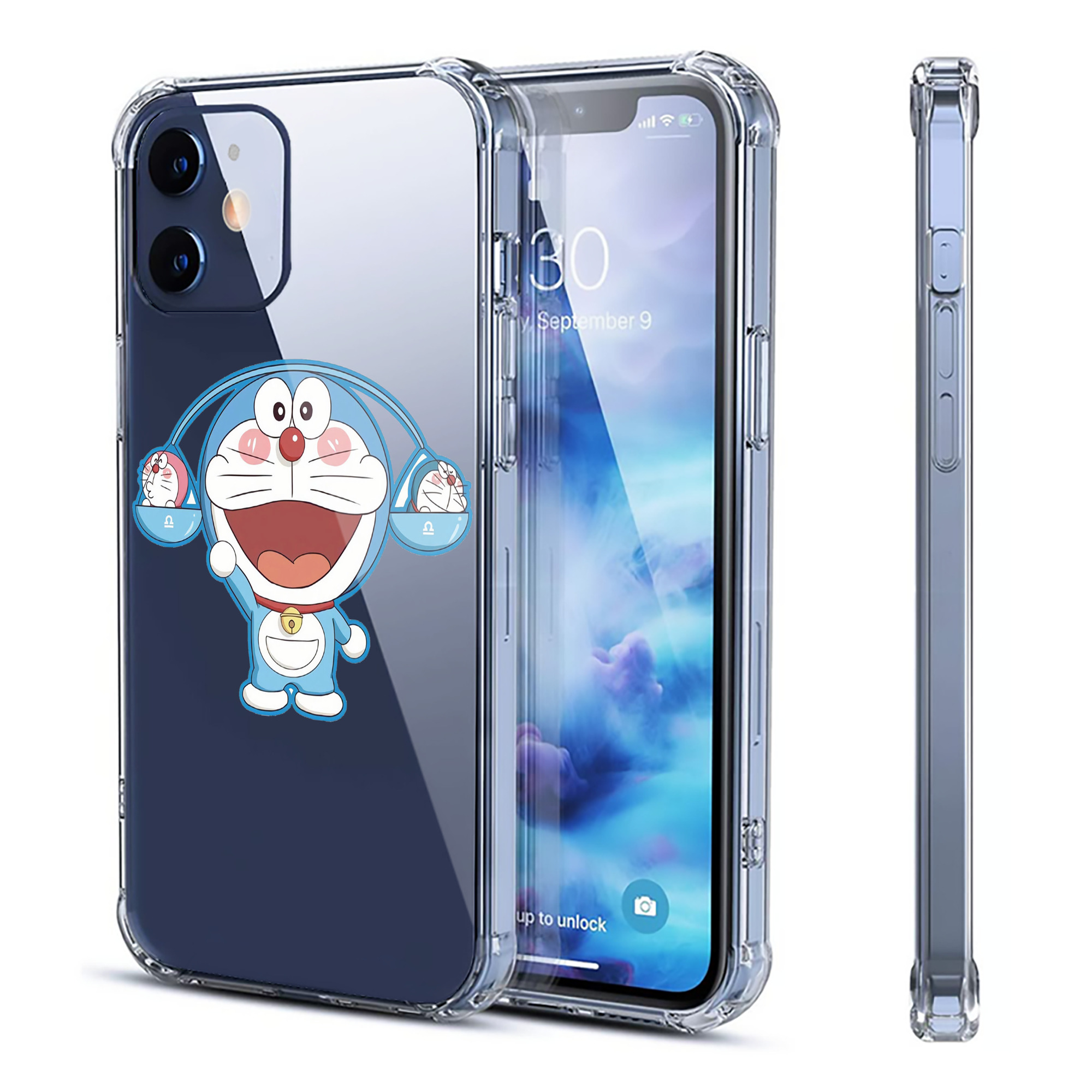 （画像用） ドラえもん Doraemon 【iPhone 12シリーズ対応】透明スマホケース（クリアソフトケース）